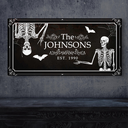 Halloween Family Name Sign by Tailored Canvases