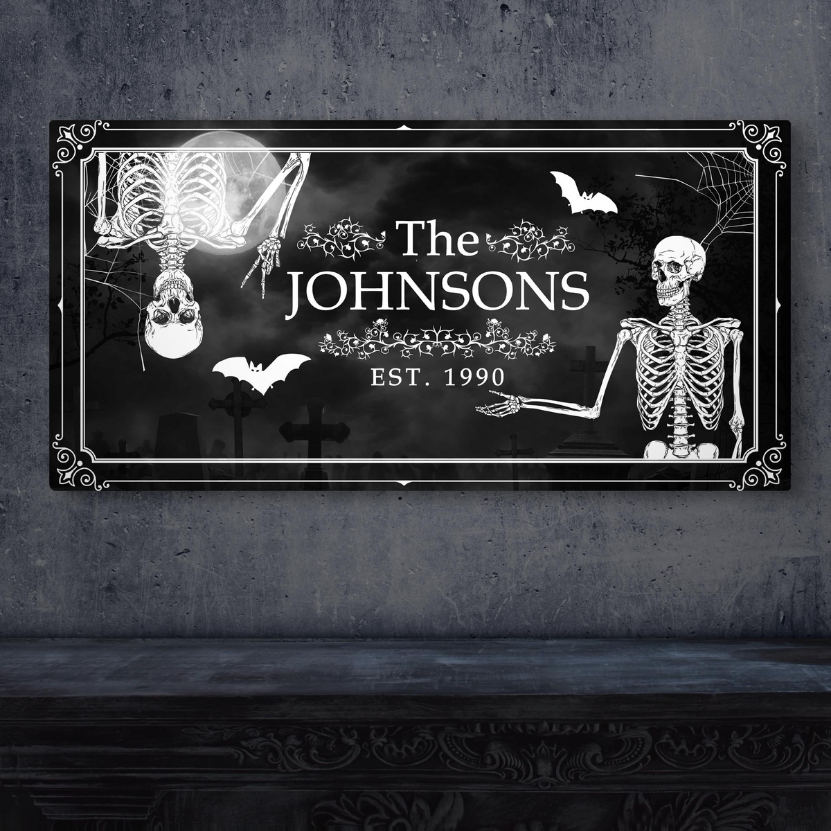 Halloween Family Name Sign by Tailored Canvases