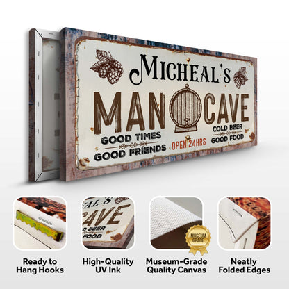 Man Cave Sign III by Tailored Canvases