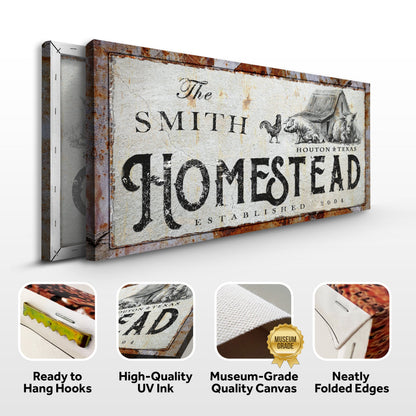 Homestead Sign by Tailored Canvases