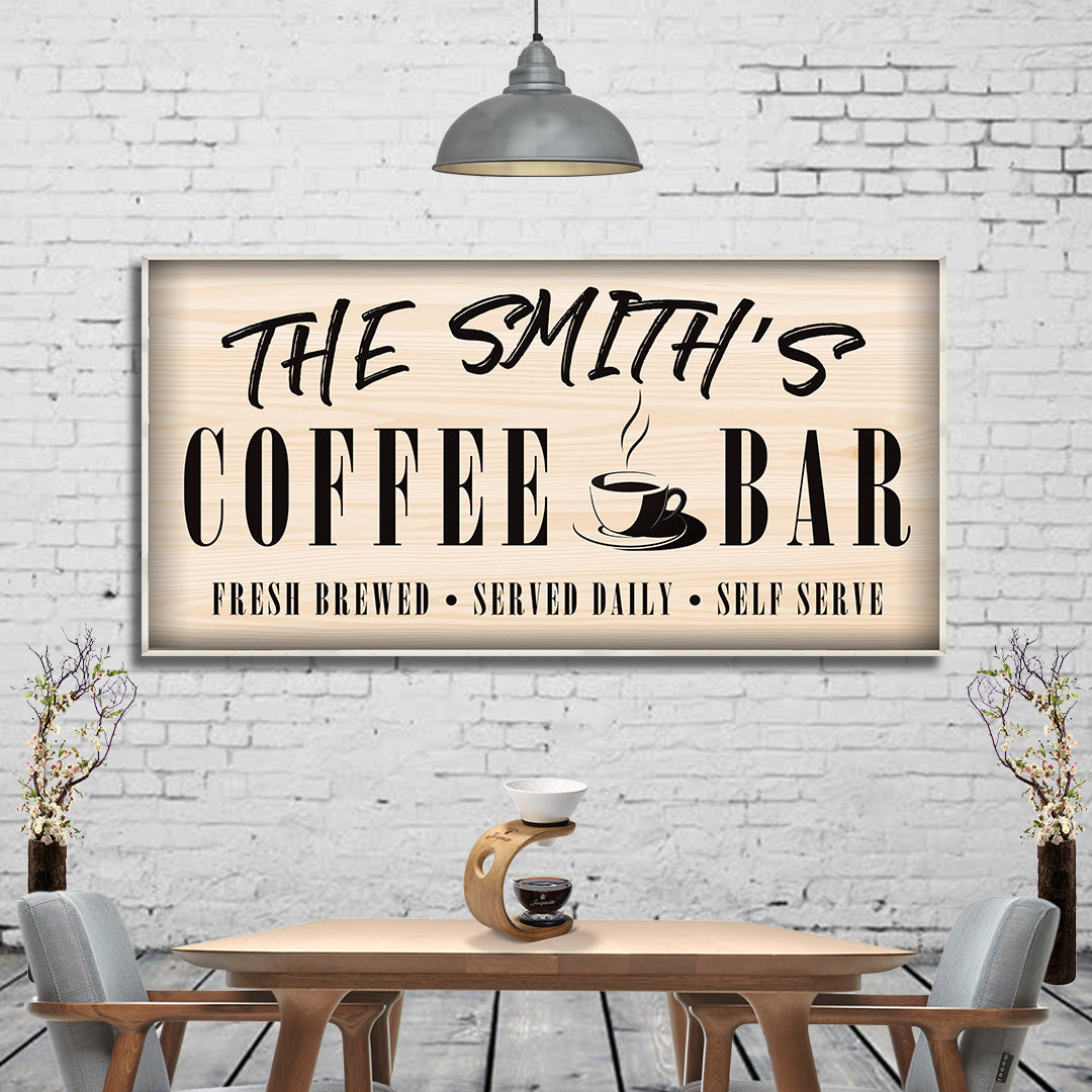 Coffee Bar Sign II by Tailored Canvases