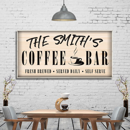 Coffee Bar Sign II by Tailored Canvases