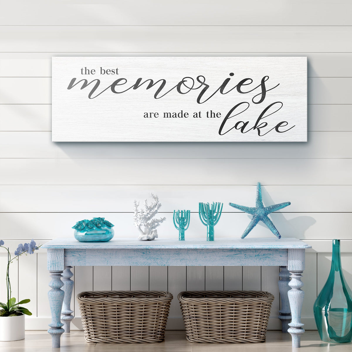 Best Memories At The Lake Sign by Tailored Canvases