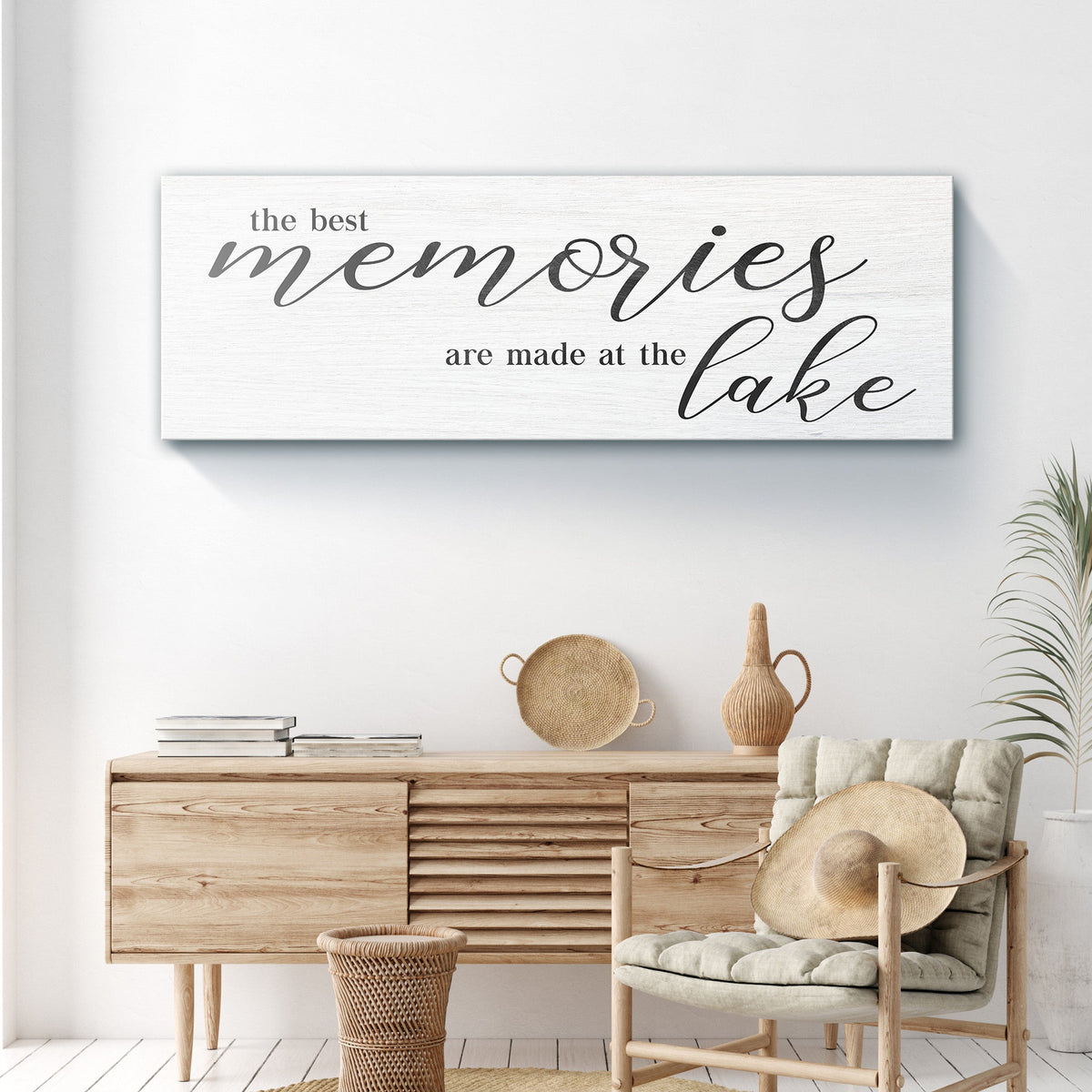 Best Memories At The Lake Sign by Tailored Canvases