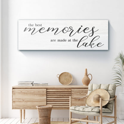 Best Memories At The Lake Sign by Tailored Canvases