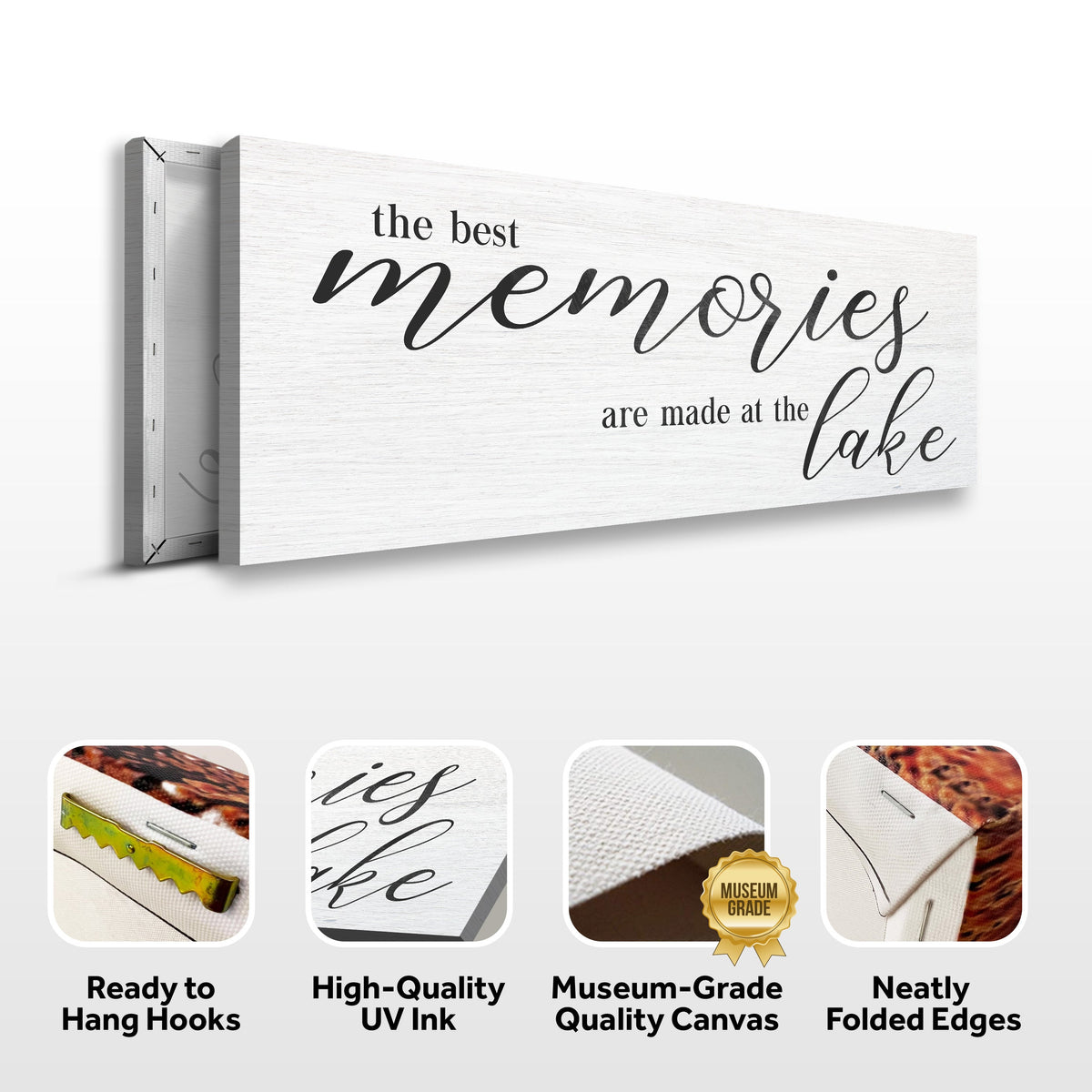 Best Memories At The Lake Sign by Tailored Canvases