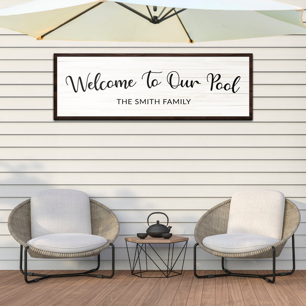 Welcome To Our Pool Sign by Tailored Canvases