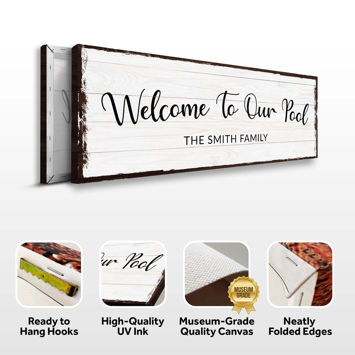 Welcome To Our Pool Sign by Tailored Canvases