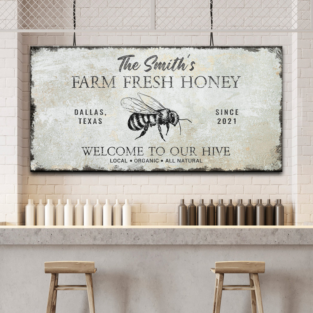 Family Farm Fresh Honey Sign by Tailored Canvases