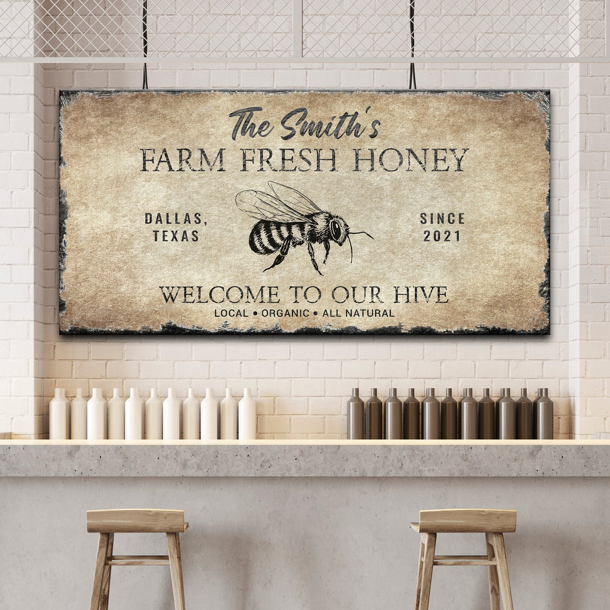 Family Farm Fresh Honey Sign by Tailored Canvases