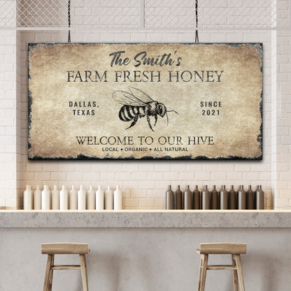 Family Farm Fresh Honey Sign by Tailored Canvases