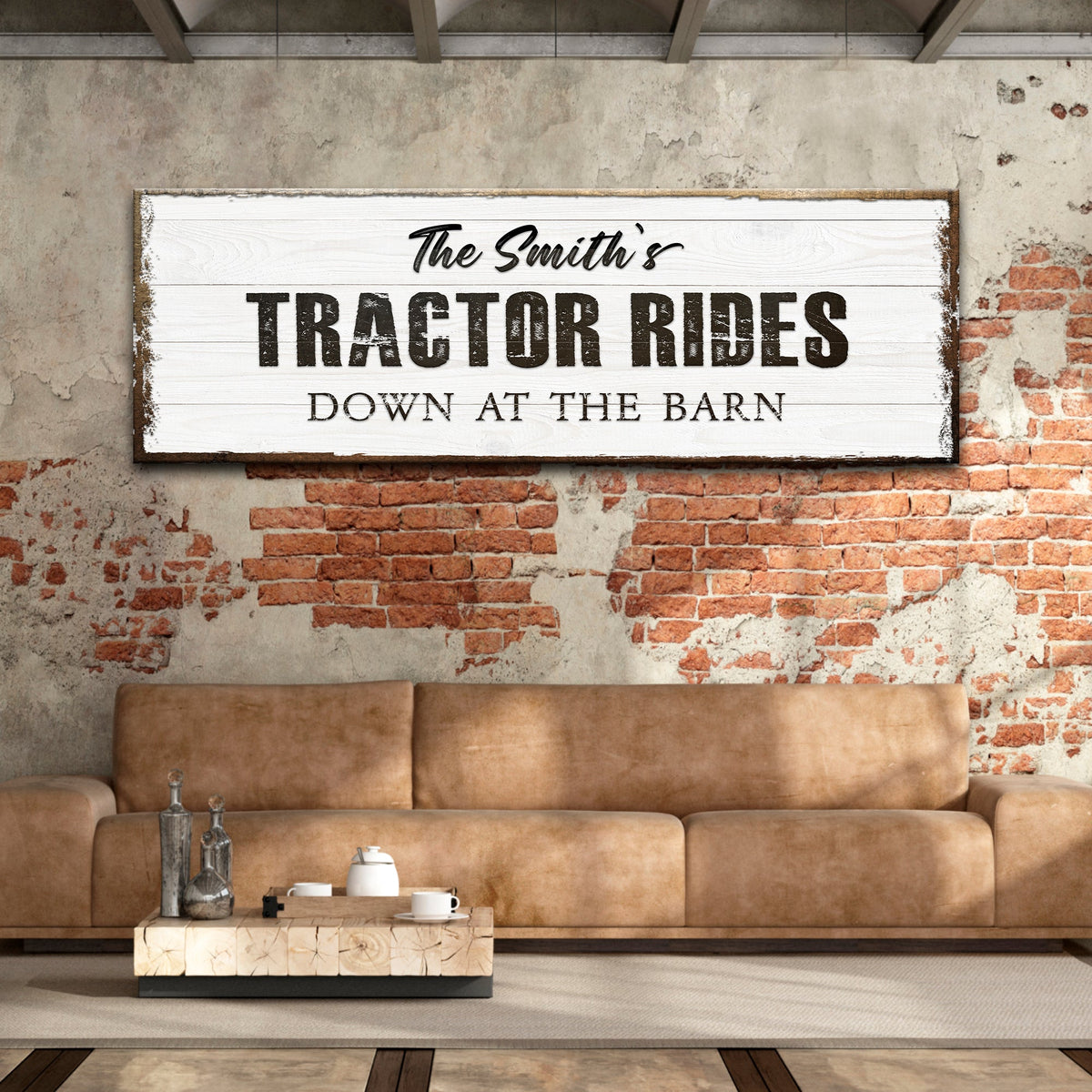 Tractor Rides Sign by Tailored Canvases