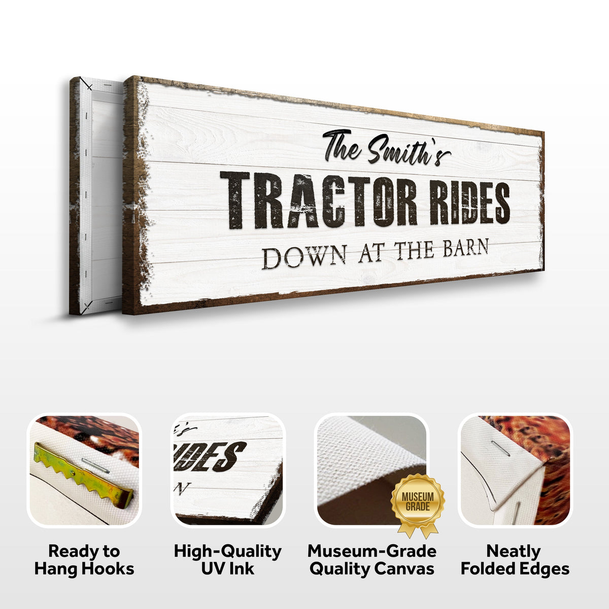 Tractor Rides Sign by Tailored Canvases