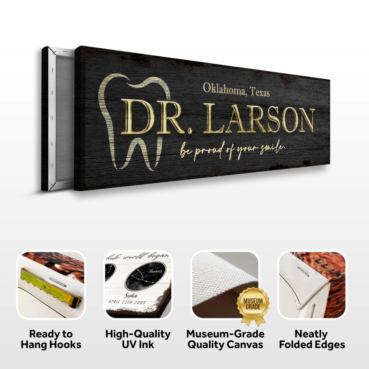 Dentist Name Sign by Tailored Canvases