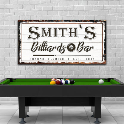 Billiards And Bar Sign by Tailored Canvases