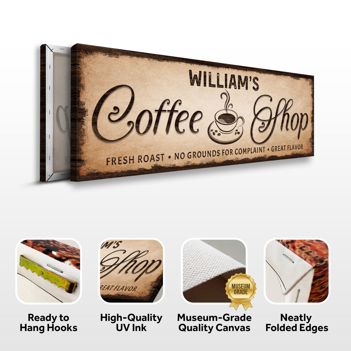 Coffee Shop Sign III by Tailored Canvases