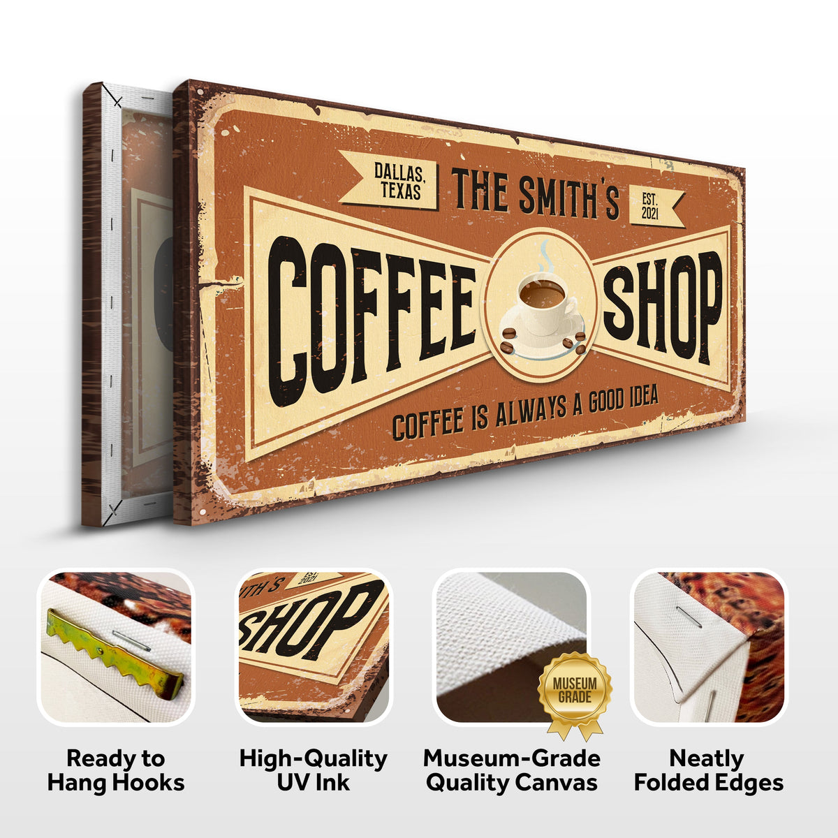 Coffee Shop Sign IV by Tailored Canvases