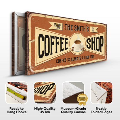 Coffee Shop Sign IV by Tailored Canvases