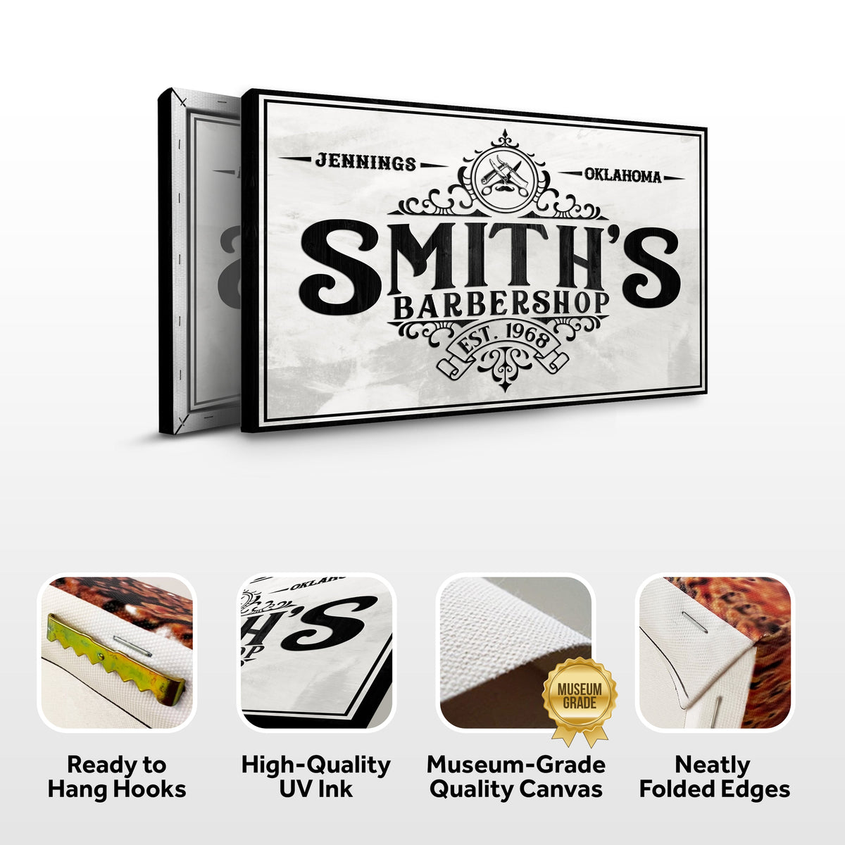 Barbershop Sign IV by Tailored Canvases