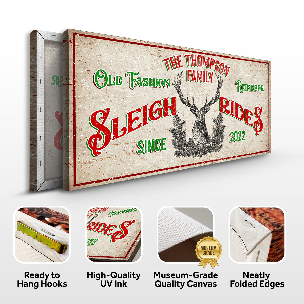 Christmas Reindeer Sign by Tailored Canvases