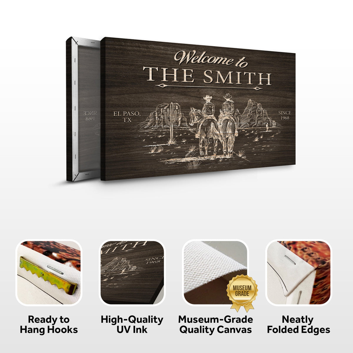 Cowboy Welcome Sign by Tailored Canvases