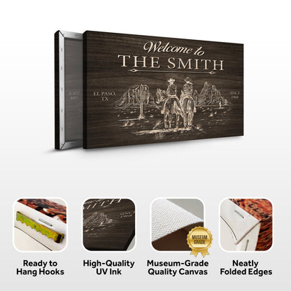 Cowboy Welcome Sign by Tailored Canvases