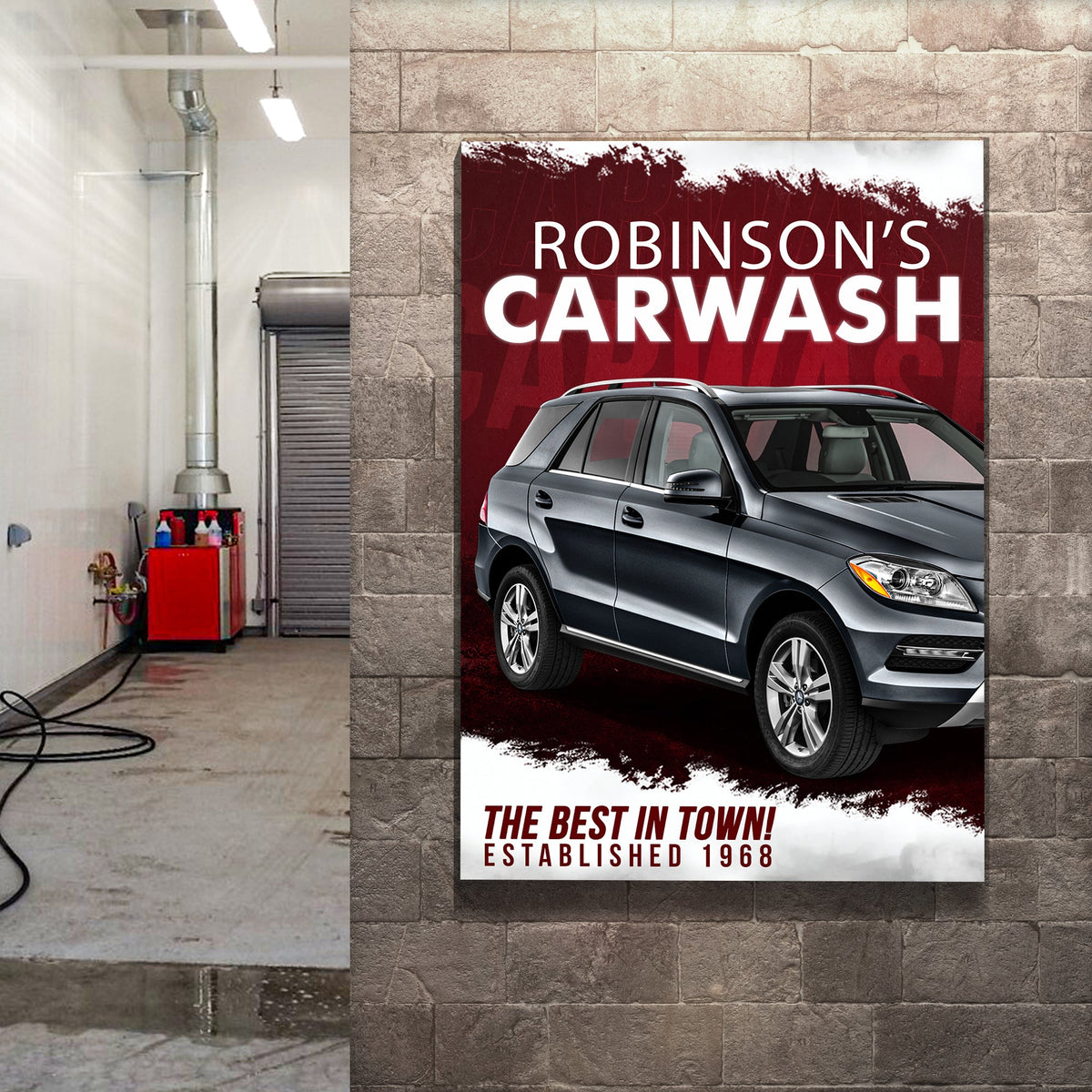 Car Wash Sign II by Tailored Canvases