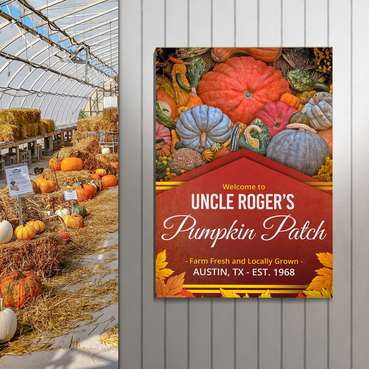 Pumpkin Patch Sign V by Tailored Canvases