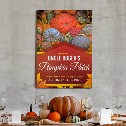 Pumpkin Patch Sign V by Tailored Canvases