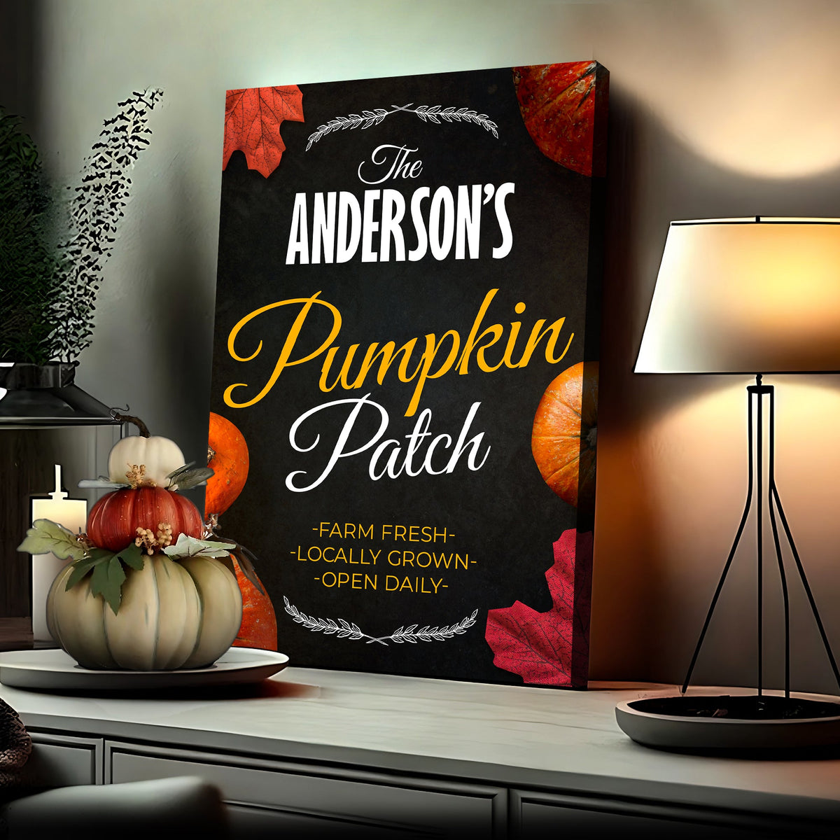 Pumpkin Patch Sign VI by Tailored Canvases