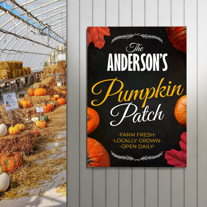Pumpkin Patch Sign VI by Tailored Canvases
