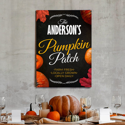Pumpkin Patch Sign VI by Tailored Canvases