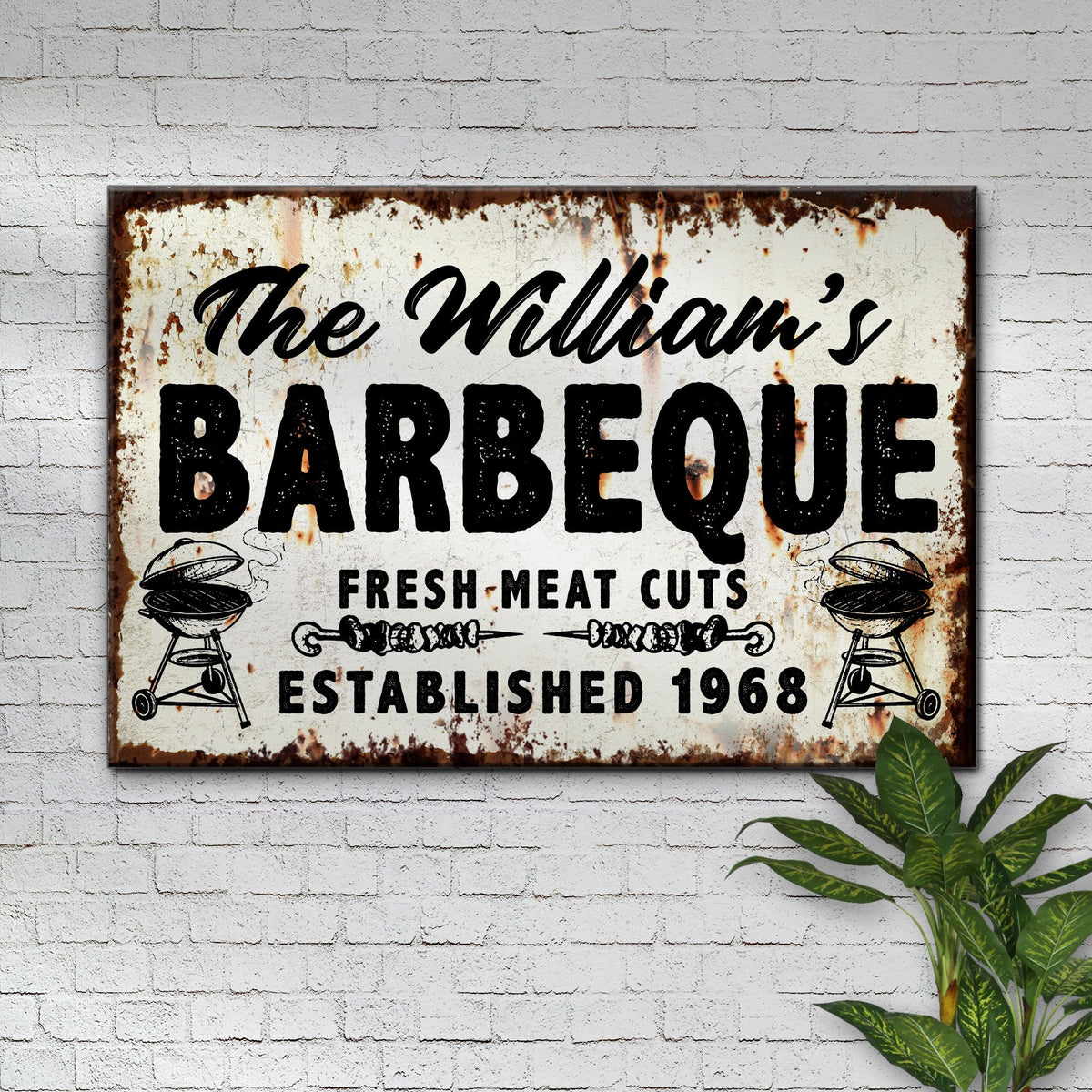 BBQ Sign IV by Tailored Canvases