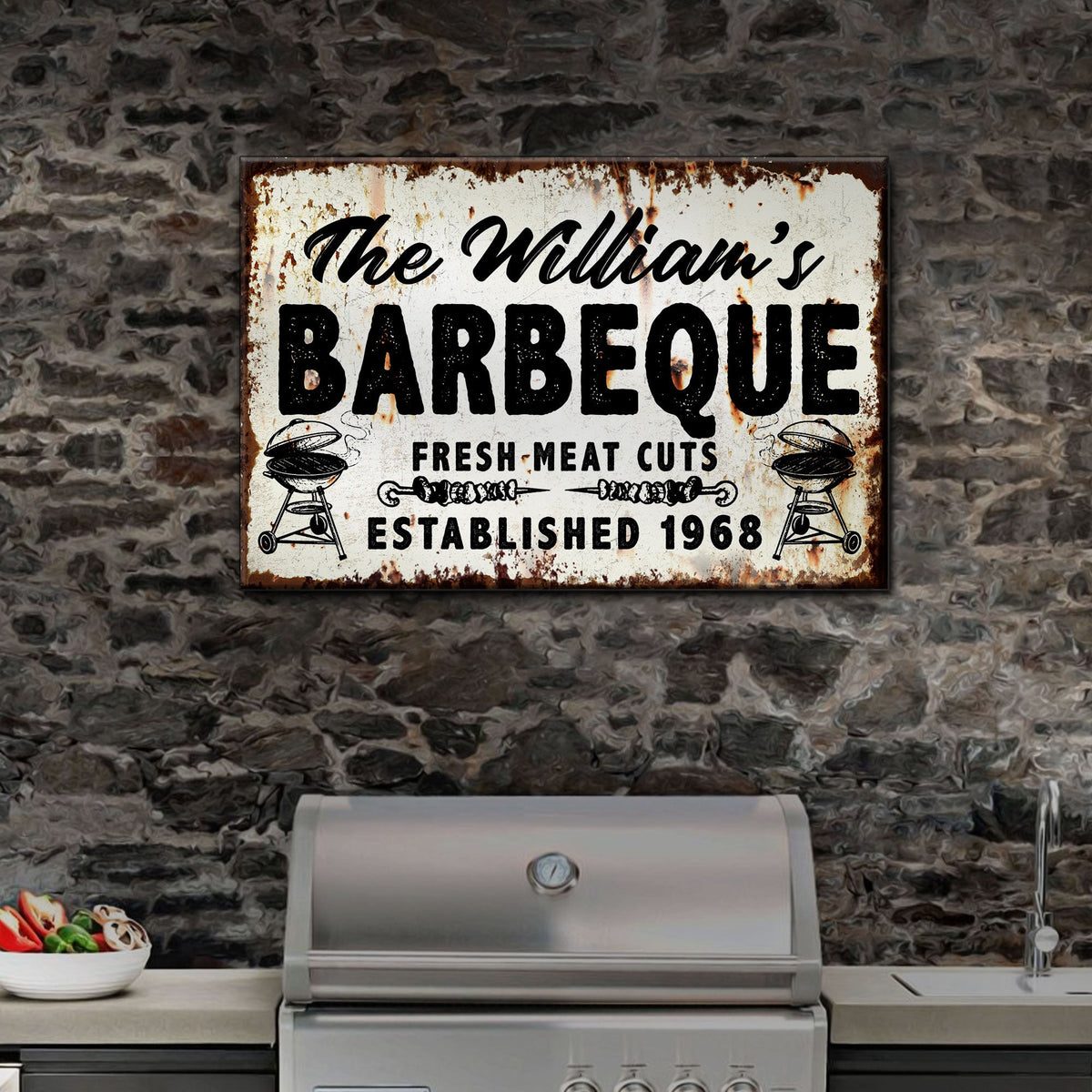 BBQ Sign IV by Tailored Canvases