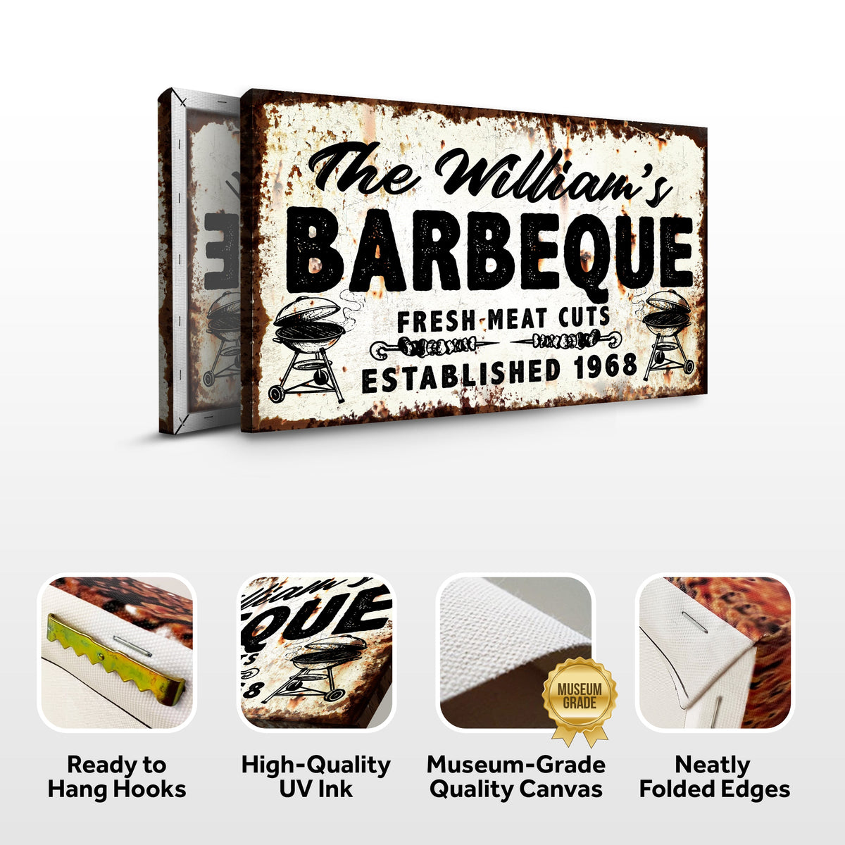 BBQ Sign IV by Tailored Canvases