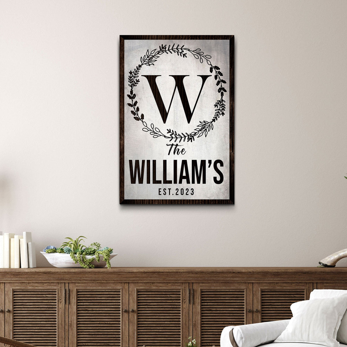 Established Last Name Sign IV by Tailored Canvases