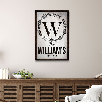 Established Last Name Sign IV by Tailored Canvases