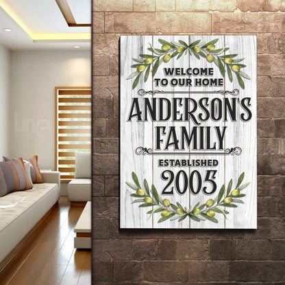 Home Established Sign by Tailored Canvases