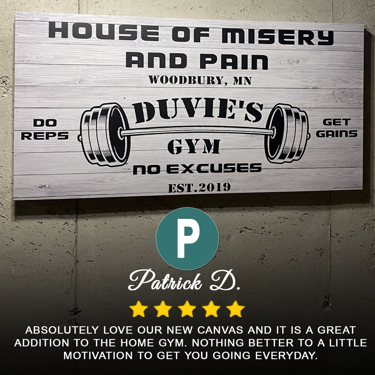 Gym Sign IV by Tailored Canvases