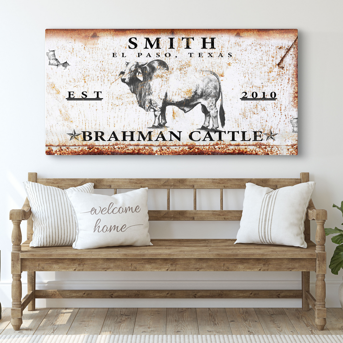 Brahman Cattle Sign by Tailored Canvases