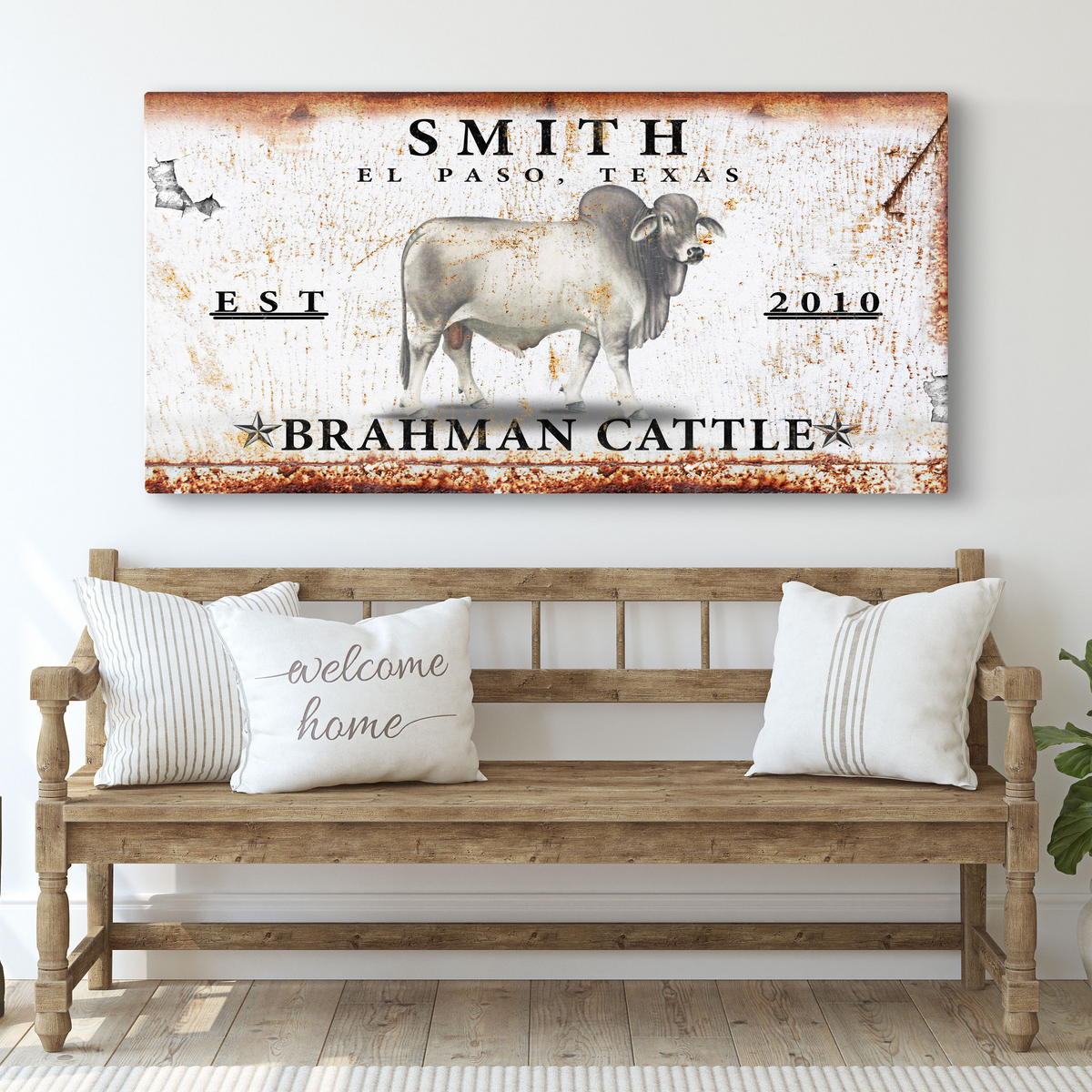 Brahman Cattle Sign by Tailored Canvases