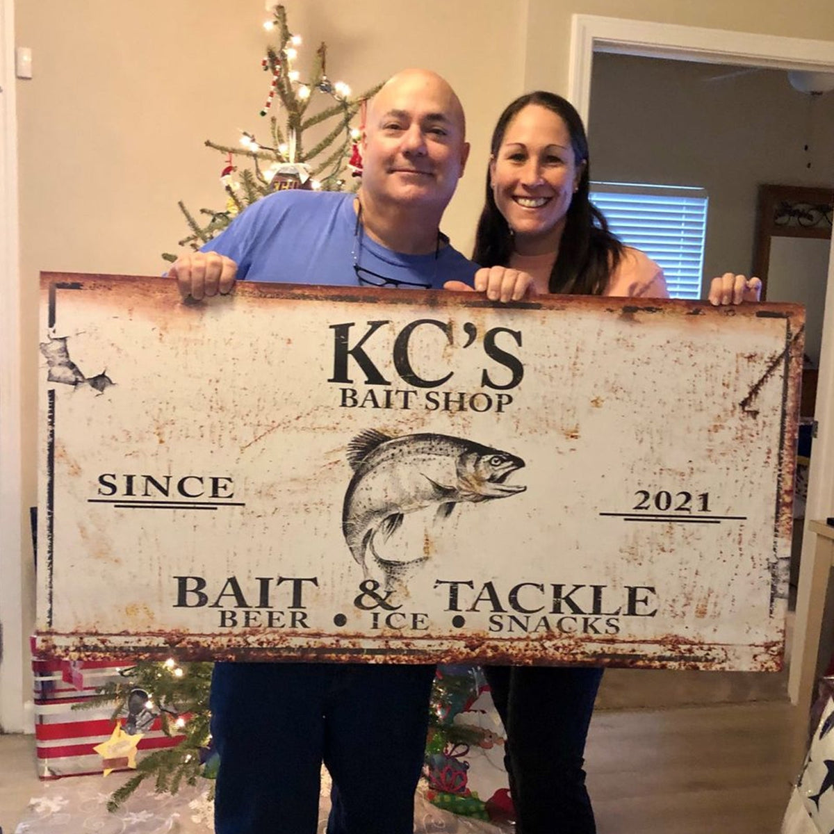 Bait and Tackle Sign by Tailored Canvases