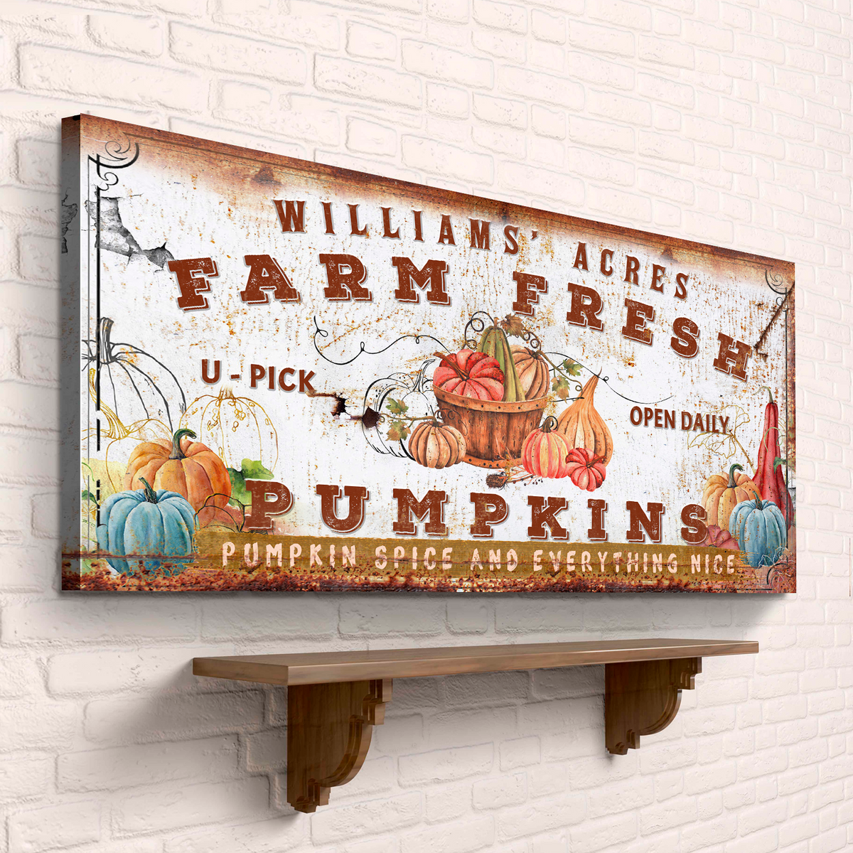 Farm Fresh Pumpkins Sign by Tailored Canvases