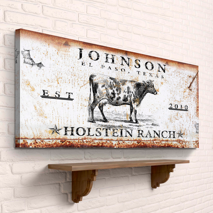 Holstein Ranch Sign by Tailored Canvases