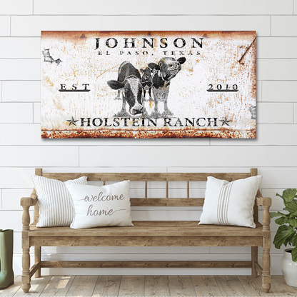 Holstein Ranch Sign by Tailored Canvases