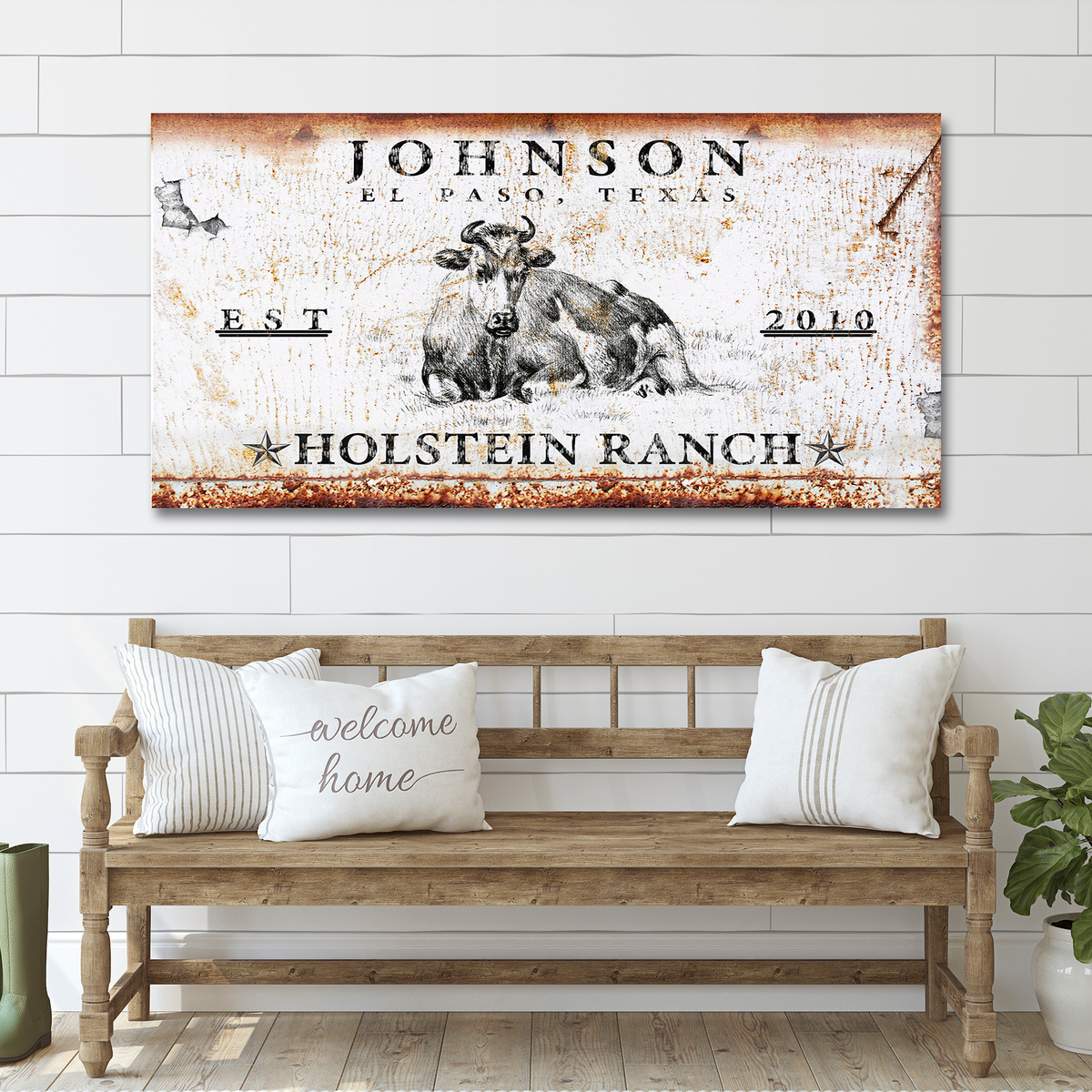 Holstein Ranch Sign by Tailored Canvases