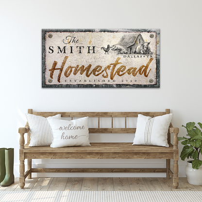 Homestead Sign by Tailored Canvases