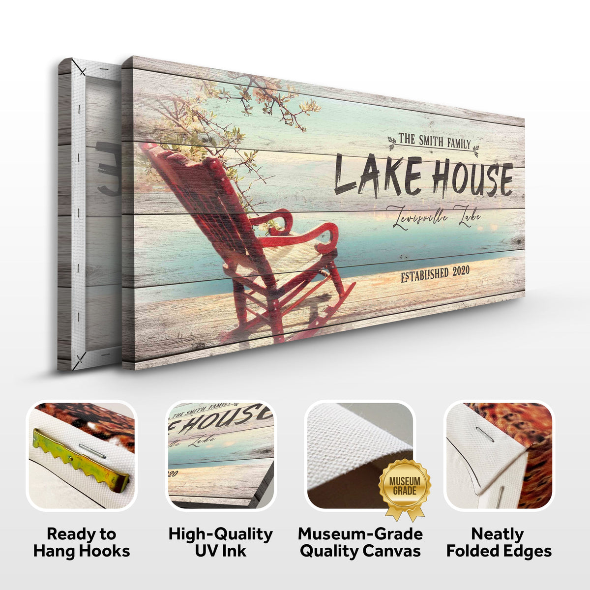 Vintage Lake House Sign by Tailored Canvases