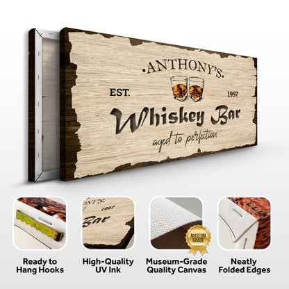 Whiskey Bar Sign II by Tailored Canvases