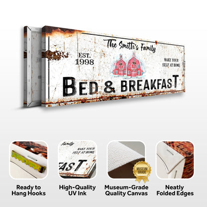 Christmas Bed & Breakfast Sign by Tailored Canvases